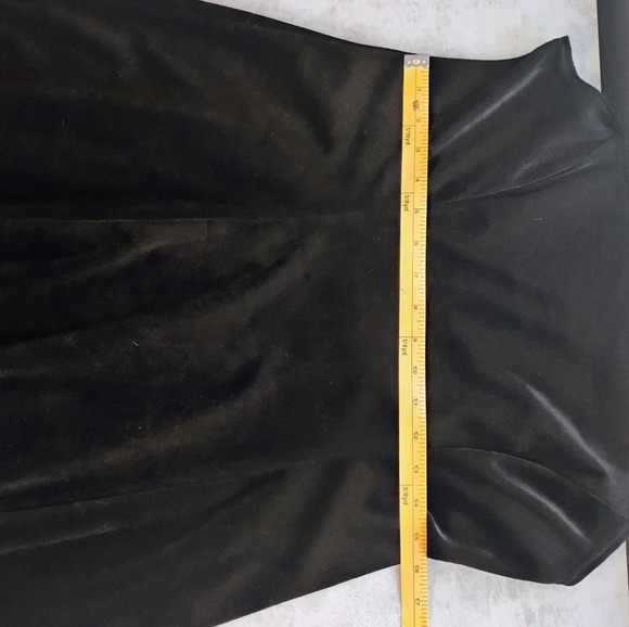 Coldwater Creek Velvet Maxi Dress Womens PM Black Lace Witchy Whimsigoth Fall - Picture 14 of 15